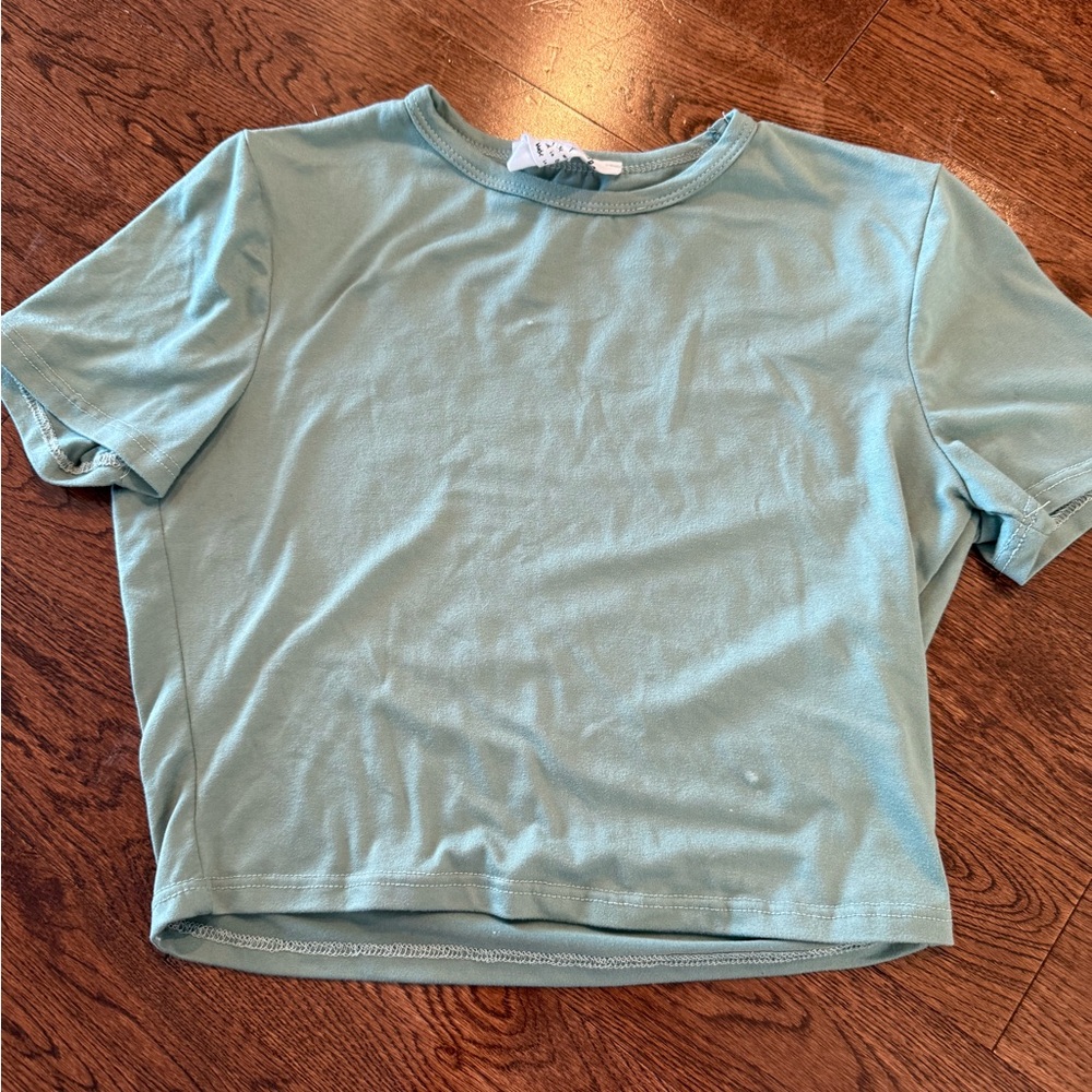 Sadie & Sage Light Blue Short Sleeve Top
